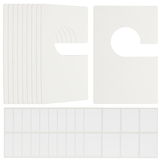 Uxcell Clothes Dividers 10 Pack Blank Clothing Rack Size Sorting Reusable Large Wardrobe Rectangular Clothing Closet Dividers White