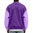 thumbnail image 3 of qafoshin Color Block Crew Neck Sweatshirt for Men, Fashion Classic Regular Fit Soft Raglan Long Sleeve Casual Pullover Tops, 3 of 5