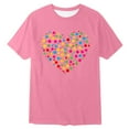 thumbnail image 3 of T-shirt Décontracté à Manches Courtes à Col Rond pour Filles, Haut Mélangé pour Enfants pour le Quotidien avec Design Classique, Vêtements d'École et de Jeu, 3 of 3
