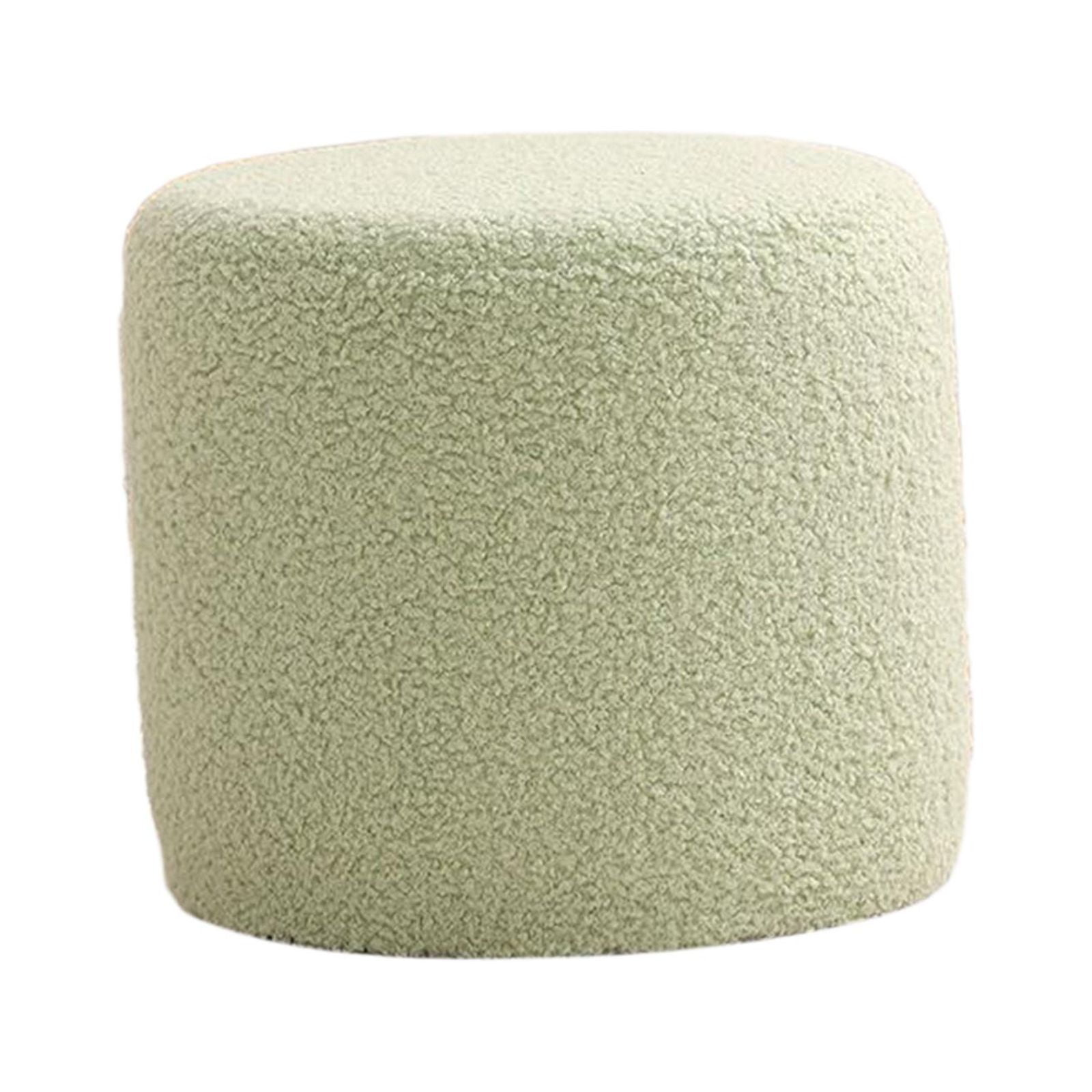 Foot Rest Stool Sofa Tea Stool Seat Chair, Stable Footstool Bench, Small Cylinder Stool for Apartment Entryway Nursery Bedroom Living Room green