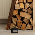 thumbnail image 4 of TEHAUX 2Pcs Heavy Duty Steel Firewood Rack Brackets Black Easy Assembly Fireplace Wood Storage Stand, 4 of 8