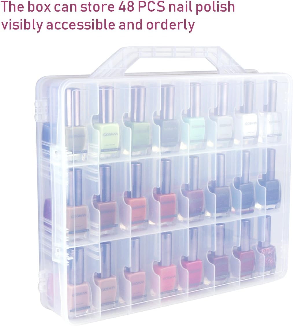 MRSXXNTY Universal Nail Polish Holder Organizer for 48 Bottles Adjustable Dividers Space Saver