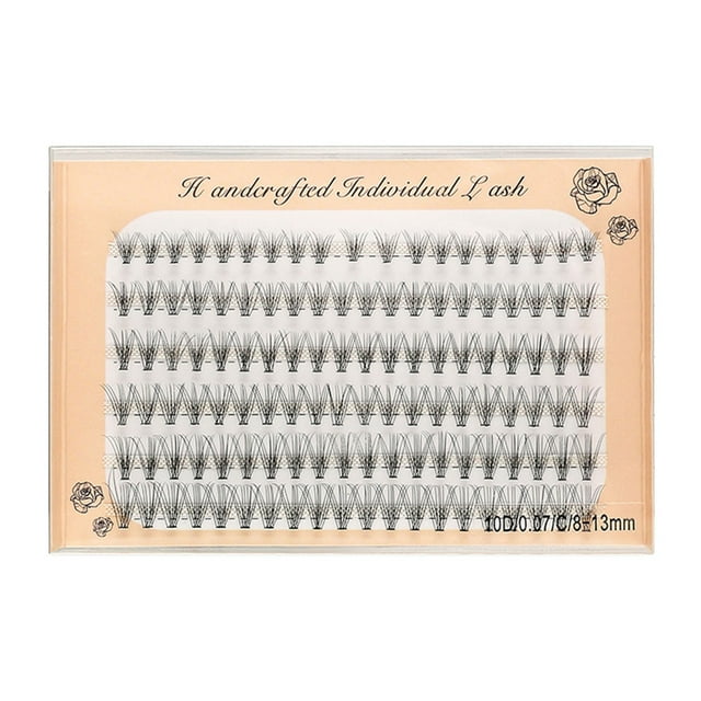 Pestañas postizas, gruesas y naturales, 6 filas de 120 pestañas postizas de un solo mechón (8 mm, 9 mm, 10 mm, 11 mm, 12 mm, 13 mm)