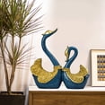 thumbnail image 4 of Estatua de cisne amante, escultura coleccionable, adorno para interiores, oficina, habitación infantil. Azul, 4 of 7