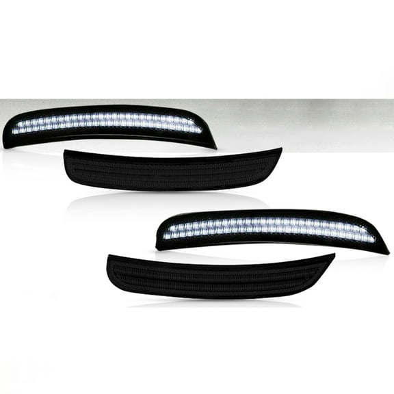 For 15-22 Dodge Charger White Front & Rear LED Side Marker Lights, 4pcs