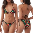 thumbnail image 3 of Saiise Ensemble de Bikini Ajustable pour Femmes à Motif de Tomates, Échancré, Maillot de Bain Deux Pièces pour Plage, Fête à la Piscine, Vacances Tropicales, 3 of 6