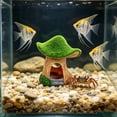 thumbnail image 6 of huayou Forest Mushroom Aquarium Ornament, Resin House with Moss Roof for Fish Shelter and Decoration, 6 of 6