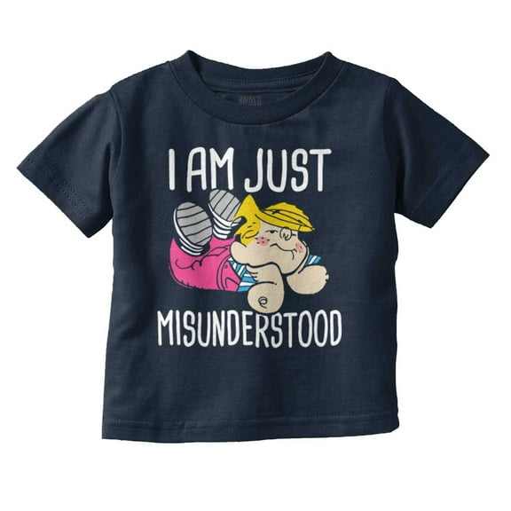 Dennis The Menace Just Misunderstood Toddler Boy Girl T Shirt Infant Toddler Brisco Brands 12M
