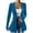 Blue Velet, variant on Women's Open Front Cardigan Jacket Corduroy or Velvet Single Button Blazer Work office Waist Fitted Flared Hem Casual Tunic Outerwear Blue