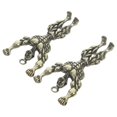 thumbnail image 3 of Fitness Enthusiast Bodybuilder Shape Charms 2Pcs Durable Zinc Alloy Keychain Decorations For Gym Use And Home Decoration, 3 of 5