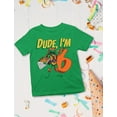 thumbnail image 4 of Tstars - 6th Birthday Dude Shirt TMNT Mutant Ninja for Boys Youth Kids T-Shirt X-Small Green, 4 of 6