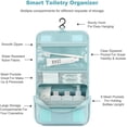 thumbnail image 4 of Neceser colgante - Organizador de viaje de maquillaje cosmético grande para hombres y mujeres, 4 of 5