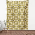 thumbnail image 3 of Grey and Yellow Fabric by the Yard Upholstery, Tile Like Spring Flowers in Rectangular Shape Image, Decorative Fabric for DIY and Home Accents, Charcoal Grey Yellow by Ambesonne, 3 of 4