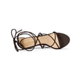 thumbnail image 5 of BLISSFUL STEP Women's Back to School Straps Kitten Heel Lace Up Sandals Coffee 7.5, 5 of 8