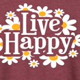 thumbnail image 3 of Instant Message - Spring - Live Happy - Women's Lightweight French Terry Long Sleeve Shirt, 3 of 6