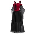 thumbnail image 5 of Vestido de bruja medieval vintage de Halloween para mujer, talla grande, hombros descubiertos, manga de mariposa, vestidos góticos, disfraces de carnaval, fiesta, 5 of 5