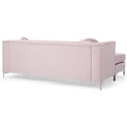 thumbnail image 5 of Pemberly Row Contemporary Velvet Sofa Chaise in Pink, 5 of 5