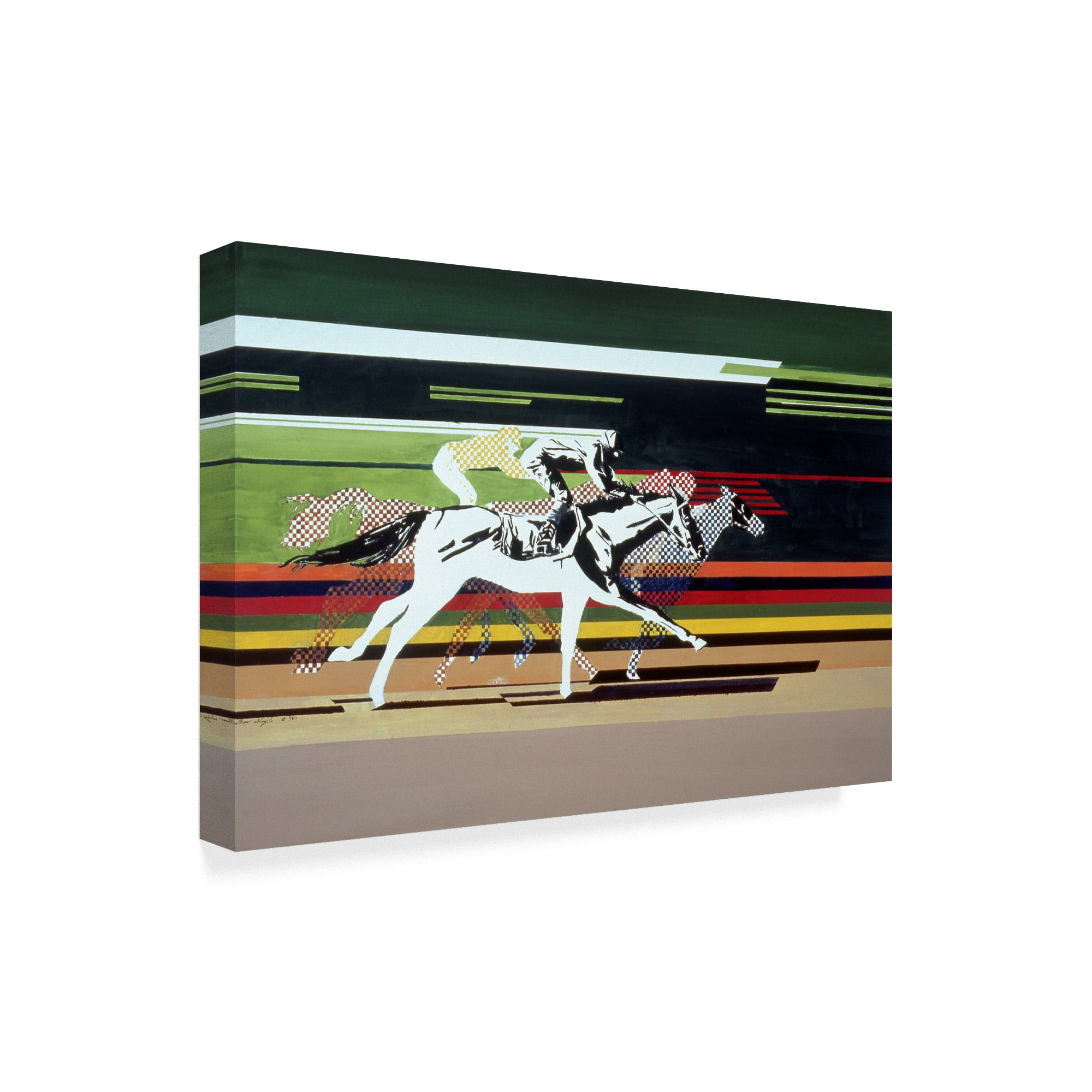 Trademark Fine Art 'Race Horses' Canvas Art by Beverly Doyle