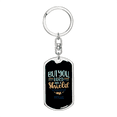 thumbnail image 1 of Shield Around Me Psalms 3:3 Stainless Steel or 18k Gold Premium Swivel Dog Tag Keychain, 1 of 8