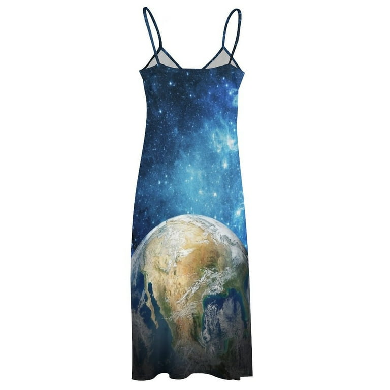 Planet Earth from Space theme. Sleeveless Dress dresses summer woman long dress women summer - Walmart.com Planet Earth from Space theme. Sleeveless Dress dresses summer woman long dress women summer - Walmart.com