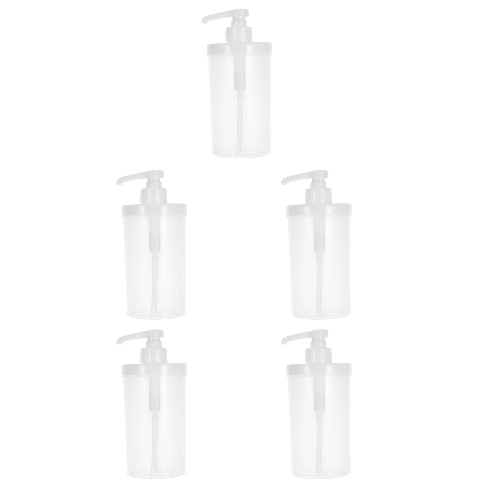 OUNONA 5pcs Syrup Pump Dispenser Hand Press Syrup Bottle Press Type Dispenser Bottle Plastic Syrup Dispenser Hand Press Syrup Pump Dispenser