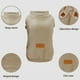 thumbnail image 3 of Dinheiro Paquete de 2 suéteres para perros con anillo de arnés, suéteres de forro polar cálido para cachorros, ropa de invierno para mascotas, ropa con agujero para correa (rosa+marrón) S, 3 of 5