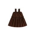 thumbnail image 1 of Faithtur Robes à Volants pour Filles, Sans Manches Épaules Dénudées Couleur Unie Décontractée Fête Rue Princesse Robe, 1 of 8