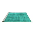 thumbnail image 2 of Ahgly Company Machine Washable Indoor Rectangle Abstract Turquoise Blue Modern Area Rugs, 4' x 6', 2 of 4
