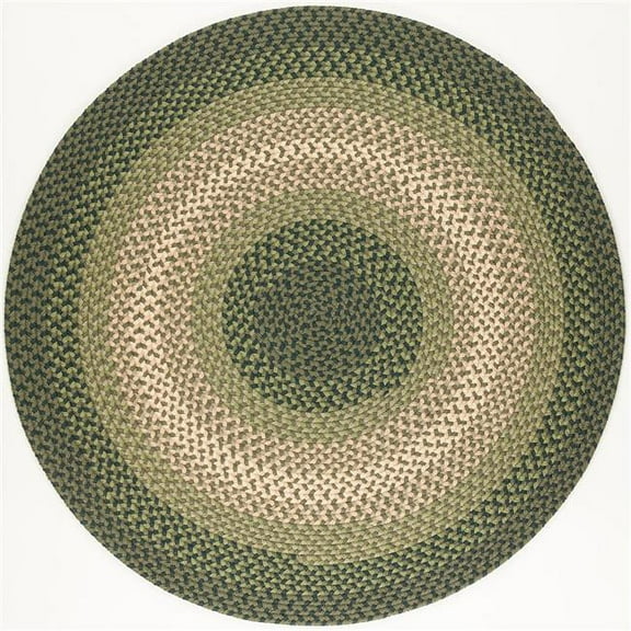 Rhody Rug TR22R072X072 6 ft. Twin River Round Rug, Green & Multi Color