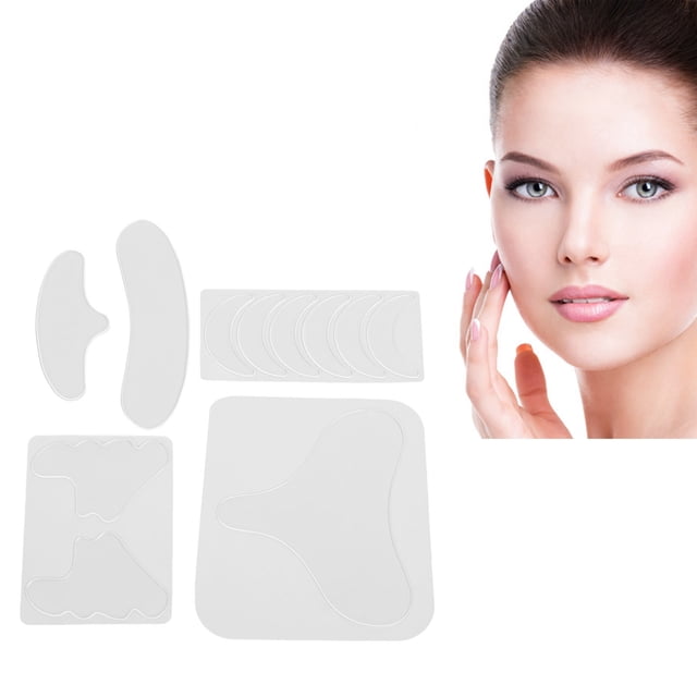 Parche Para Aplanar Las Arrugas Faciales, Mejora La Piel Seca, Elimina Las Bolsas De Los Ojos, Juego De Cinta Antiarrugas, Cobertura De Silicona Para La Noche