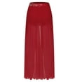 thumbnail image 2 of Zaldita Women's Lyrical Dance Skirt Chiffon Long Swing Sheer Skirts for Modern Ballet Performance Burgundy XL, 2 of 3