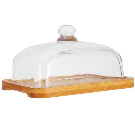 FRCOLOR  Wooden Butter Dish Serve Holder Dishes with Lid Cake Pans Cream Cheese