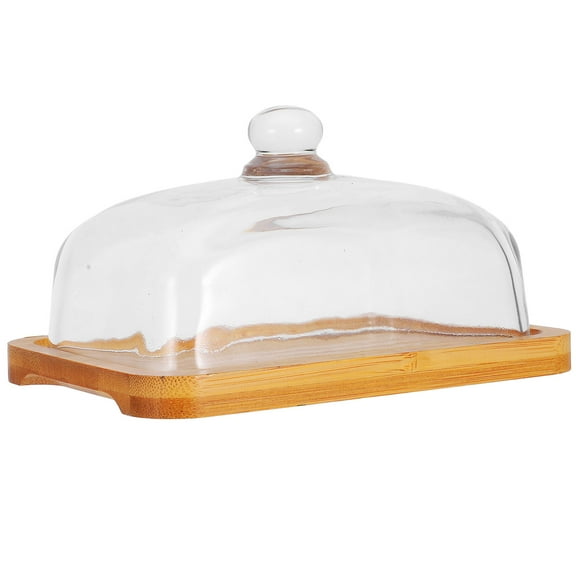 FRCOLOR  Wooden Butter Dish Serve Holder Dishes with Lid Cake Pans Cream Cheese