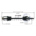 thumbnail image 1 of TrakMotive Manufacturer Part #: HY-8096 CV Axle Shaft, 1 of 2