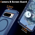 thumbnail image 5 of Magnetic Case for Google Pixel 8 Pro [Compatible with Magsafe] [Dual Layer Military-Grade Protection] Heavy Duty Shockproof Rugged Protective Cover for Google Pixel 8 Pro 5G 6.7 inch, Blue, 5 of 14