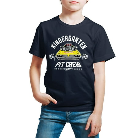 Hot Wheels - Pit Crew Kindergarten - Youth Short Sleeve Graphic T-Shirt