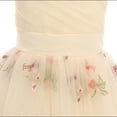 thumbnail image 5 of Robes pour Filles Robe Sans Manches avec Broderie de Fleurs Robe de Princesse d'Anniversaire en Dentelle Beige 6 Ans-8 Ans, 5 of 5