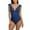 Blue, variant on Charmo Women's One-Piece Swimsuit Ruffle Bathing Suit with Tummy Control Sexy Monokini Swimwear