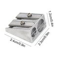 yulier 12 Pcs Pencil Sharpeners Manual Metal Dual Sharpening Blade