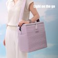thumbnail image 4 of Insulated Lunch Bag with Shoulder Strap Leakproof Cooler Tote 12.6x11.81x8.66in Reusable Thermal Bag for Work School Beach Picnic Purple/Green/Gray, 4 of 6