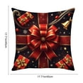 thumbnail image 3 of Christmas Winter Throw Pillow Cover 45x45cm Christmas Pillow Cover With Festival And Bow Decorative Sofa Decorative Linen Pillow, 3 of 6