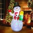 thumbnail image 2 of 5ft Inflatable Snowman Airblown Christmas Decor Yard Decoration LED Lights for Xmas Home Garden Family Prop Lawn Holiday Party Outdoor Decor, 2 of 8