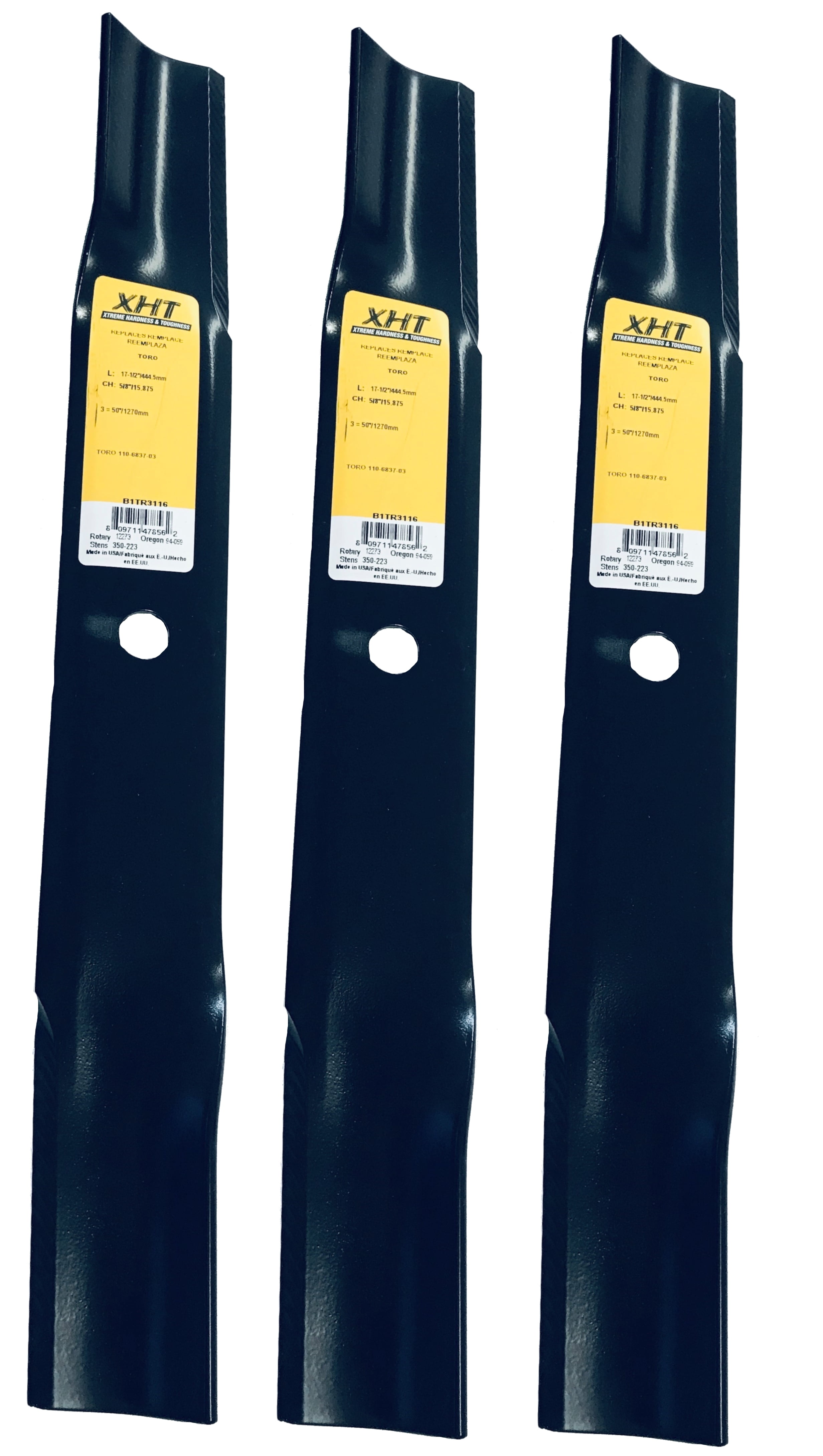 XHT 171/2", 21/4" Mower Blade (Set of 3) B1TR3116,3