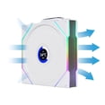 thumbnail image 4 of Lian-Li UNI FAN TL Wireless 1.6" LCD 120mm ARGB Case Fan with Controller, White, 3-Pack, 4 of 5