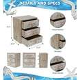 thumbnail image 2 of Driftwood Nautical 3 Drawer Storage Organizer - Wood 3 Tier Drawer Organizer Sea Beach Home Decor, Table Top Storage Box for Bathroom Countertop, Office Desk Drawers, Vanity - 10.5 Inches, 2 of 6