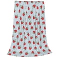 thumbnail image 2 of Pofeuu Hand Drawn Strawberry Print Ultra-Soft Micro Fleece Blanket,for Bed Or Sofa,All Season Throw Blankets Flannel Blanket-80"x60", 2 of 7
