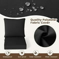 thumbnail image 5 of ZOPan Patio Cushion Set, Outdoor Chair Seat Pads w/Non-Slip Rope Belts, Detachable Patio Furniture Cushions, Thick Seat Cushion & Back Cushion for Living Room Floor Sofa Patio Garden Chair (Black), 5 of 11