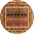thumbnail image 1 of Ahgly Company Indoor Round Oriental Brown Traditional Area Rugs, 7' Round, 1 of 4