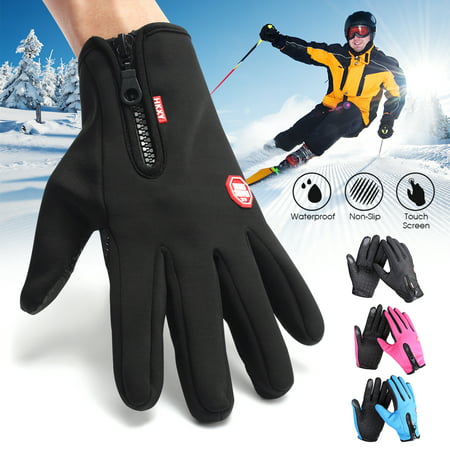 Winter Full Finger Cycling Gloves Touch-Screen Bike Bicycle Motor Riding Sports Windproof Design for iPhone & Smart