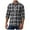 Black ①, variant on Chiccall Mens Classic Plaid Shirt Vintage Long Sleeve Button Down Flannel Shirts Plus Size Casual Fall Clothes with Pocket